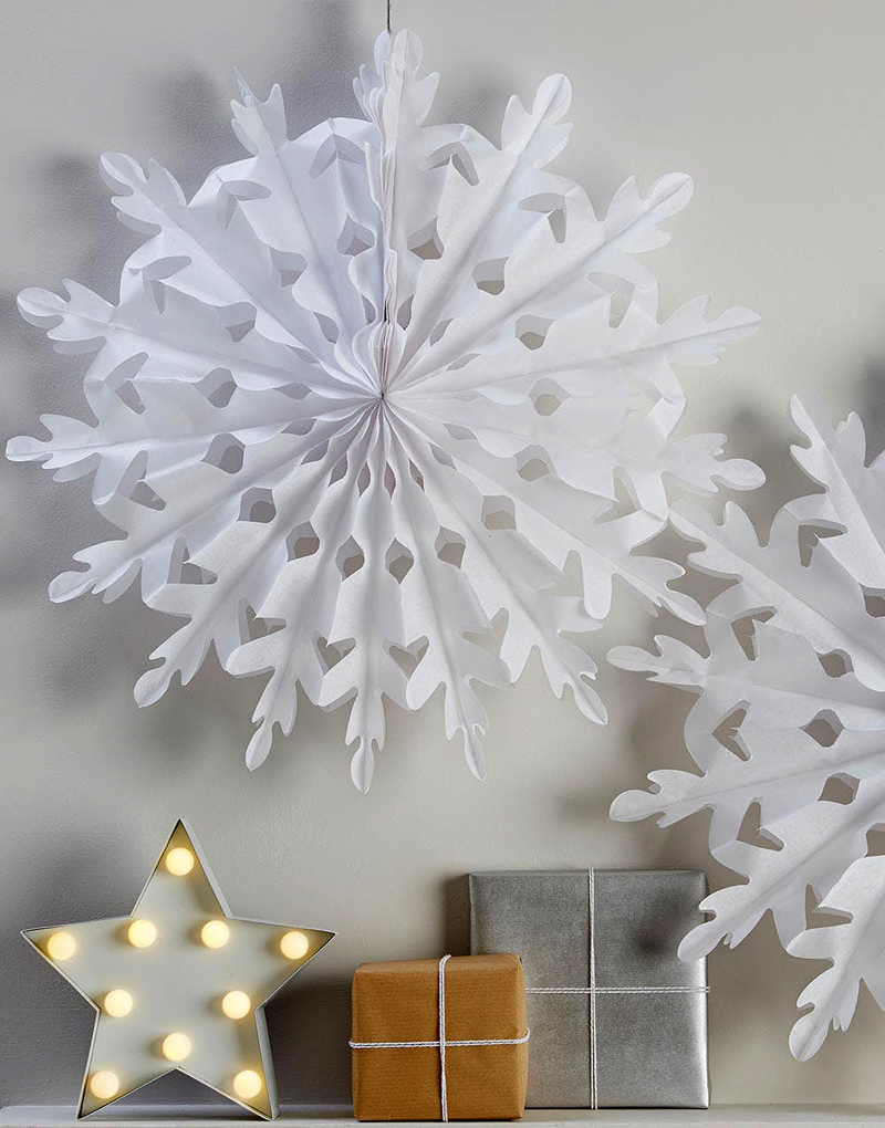 ❄ Праздничный декор из бумаги: необычные идеи создания снежинок и звёздочек своими руками