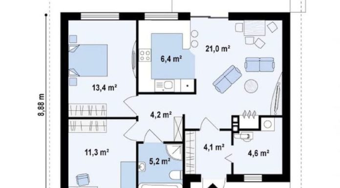 Одноэтажные дома из бруса: вариант для простой семьи