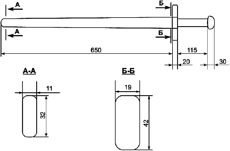 Схема идеального деревянного клинка
