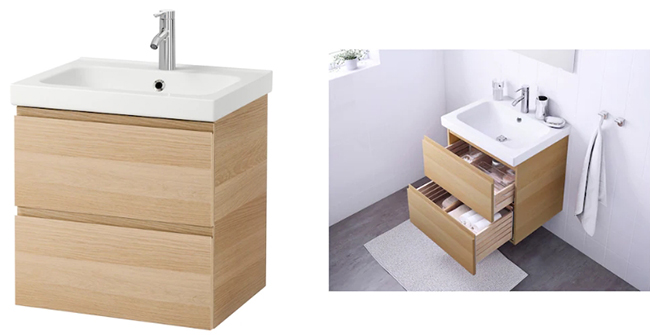 Готовые решения для небольших ванных комнат от ИКЕИ